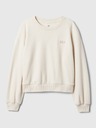 GAP Detská mikina s logom a fleece GAP