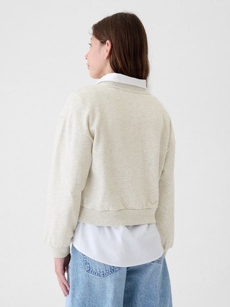 GAP Detská mikina s logom a fleece GAP