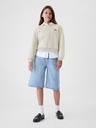 GAP Detská mikina s logom a fleece GAP