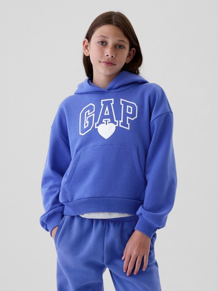 GAP Detská mikina s metalickou potlačou Logo GAP