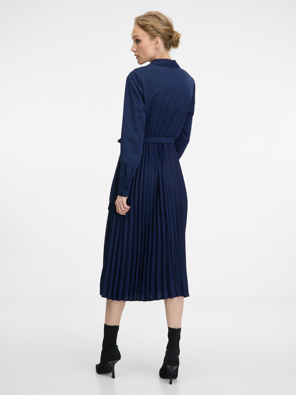 Orsay Tmavomodré dámske midi šaty ORSAY