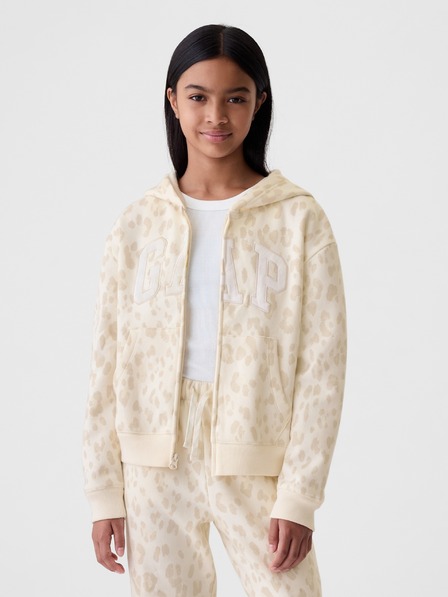 GAP Detská mikina s logom a fleece GAP