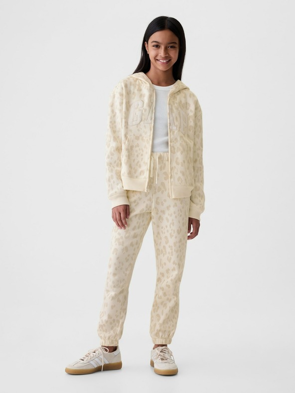 GAP Detská mikina s logom a fleece GAP