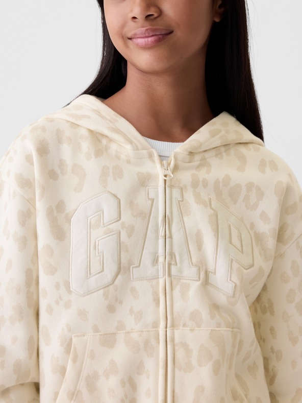 GAP Detská mikina s logom a fleece GAP