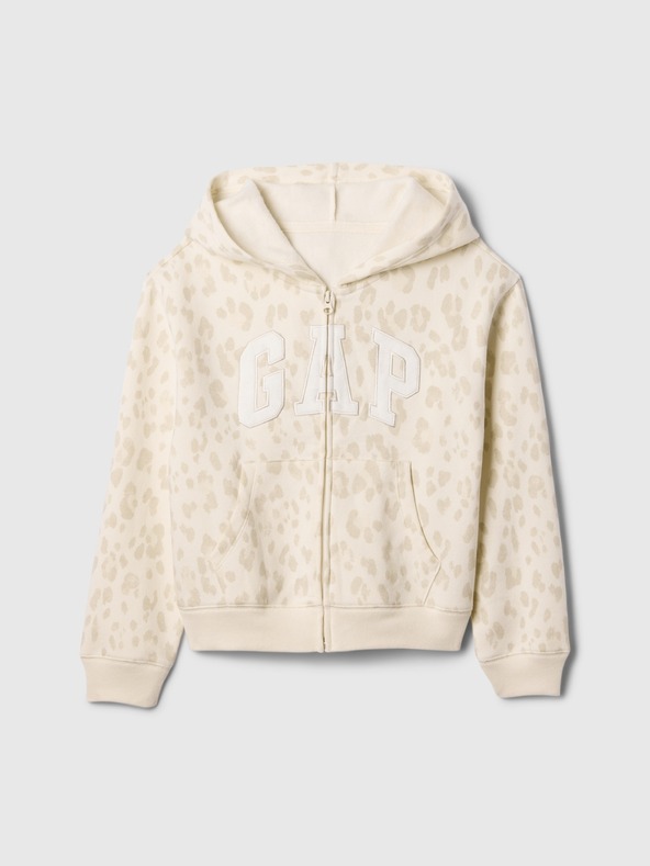 GAP Detská mikina s logom a fleece GAP