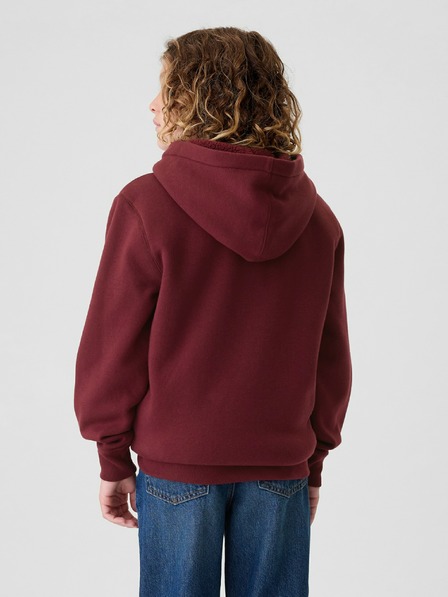 GAP Detská sherpa mikina s logom GAP