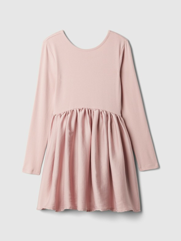 GAP Detské šaty so saténovou sukňou GAP