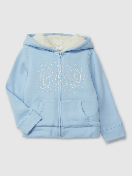 GAP Baby sherpa mikina s logom GAP