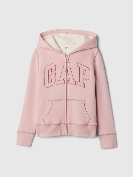 GAP Detská sherpa mikina s logom GAP