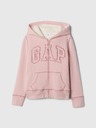 GAP Detská sherpa mikina s logom GAP