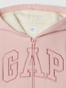 GAP Detská sherpa mikina s logom GAP