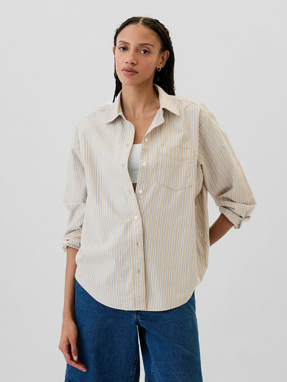 GAP Pruhovaná oversize košeľa Poplin Big Shirt GAP