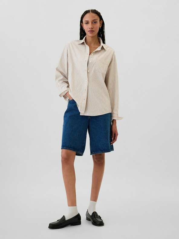GAP Pruhovaná oversize košeľa Poplin Big Shirt GAP