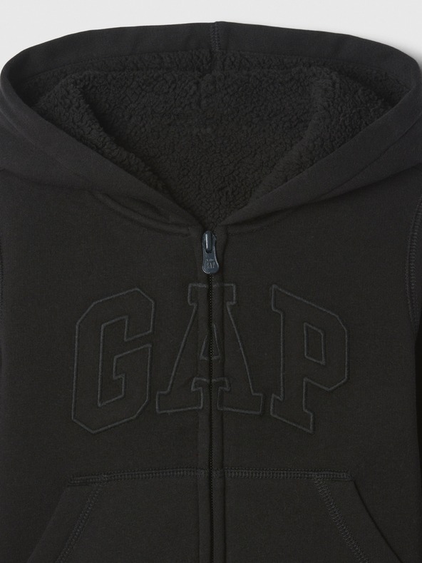 GAP Baby sherpa mikina s logom GAP
