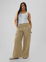 GAP Nohavice s vreckami Baggy Khaki Cargo GAP