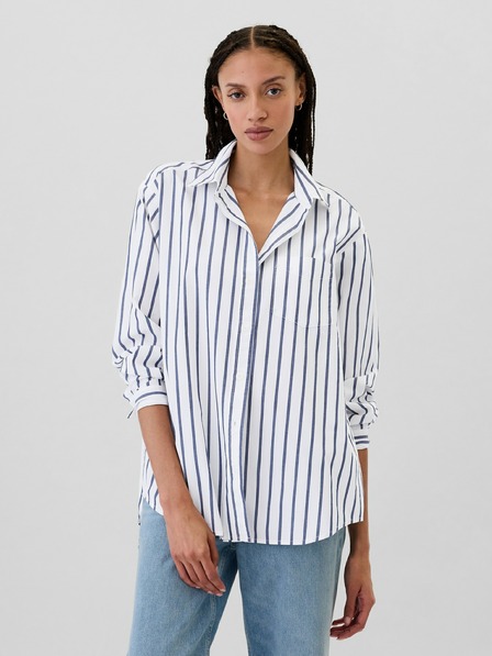 GAP Pruhovaná oversize košeľa Poplin Big Shirt GAP