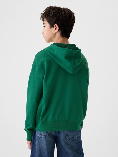 GAP Detská mikina s logom a fleece GAP