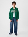 GAP Detská mikina s logom a fleece GAP