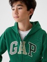 GAP Detská mikina s logom a fleece GAP