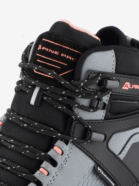 ALPINE PRO Čierno-sivé dámske outdoorové topánky s membránou PTX ALPINE PRO Kneiffe
