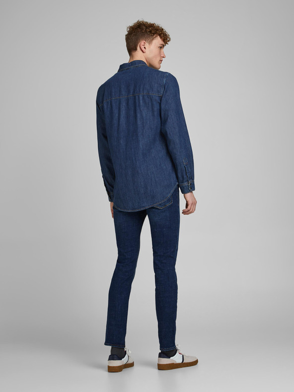 Jack & Jones Modré slim fit džínsy Jack & Jones Glenn