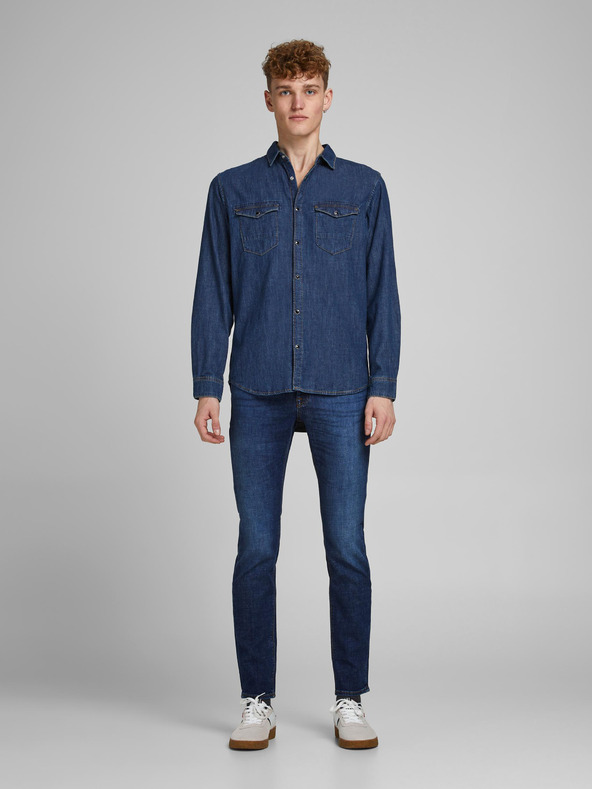 Jack & Jones Modré slim fit džínsy Jack & Jones Glenn