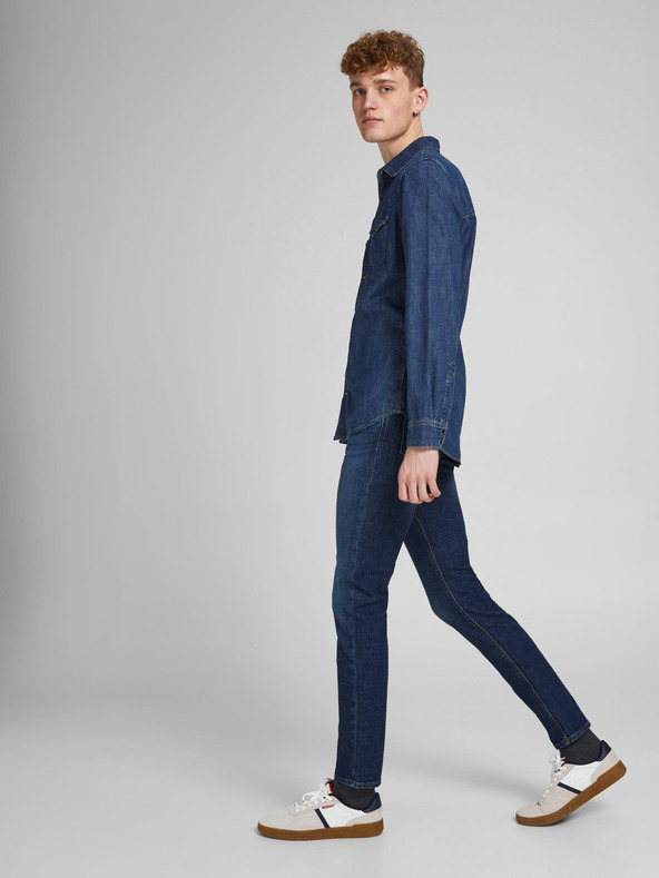 Jack & Jones Modré slim fit džínsy Jack & Jones Glenn