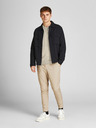Jack & Jones Béžový pánsky žíhaný základný sveter Jack & Jones Emil
