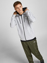 Jack & Jones Svetlošedá pánska mikina Jack & Jones Air s kapucňou na zips