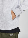 Jack & Jones Svetlošedá pánska mikina Jack & Jones Air s kapucňou na zips