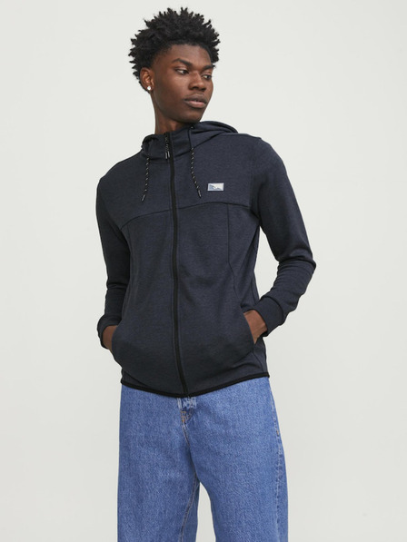 Jack & Jones Tmavomodrá pánska mikina Jack & Jones Air s kapucňou na zips