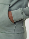 Jack & Jones Zelená pánska mikina Jack & Jones Faded Zip Hoodie