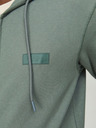 Jack & Jones Zelená pánska mikina Jack & Jones Faded Zip Hoodie