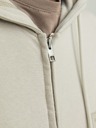 Jack & Jones Béžová pánska mikina Jack & Jones Faded Zip Hoodie