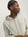 Jack & Jones Béžová pánska mikina Jack & Jones Faded Zip Hoodie