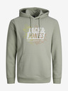 Jack & Jones Svetlozelená pánska mikina s kapucňou Jack & Jones Map