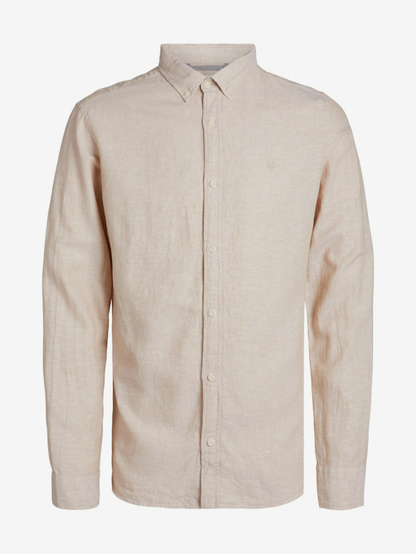 Jack & Jones Pánska košeľa Jack & Jones Maze Beige
