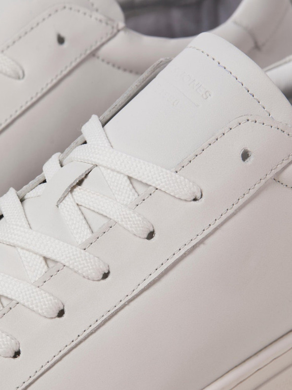 Jack & Jones Biele pánske kožené tenisky Jack & Jones Radcliffe