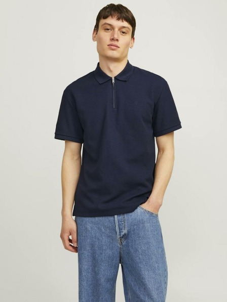 Jack & Jones Tmavomodré pánske polo tričko Jack & Jones