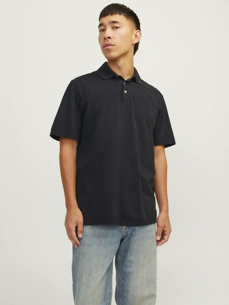 Jack & Jones Čierna pánska polokošeľa Jack & Jones William