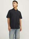 Jack & Jones Čierna pánska polokošeľa Jack & Jones William