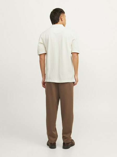 Jack & Jones Krémová pánska polokošeľa Jack & Jones William
