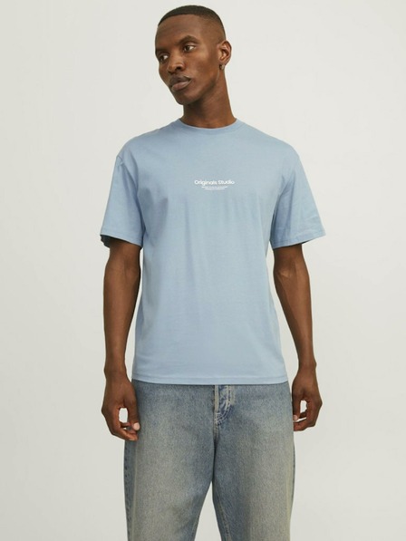 Jack & Jones Svetlomodré pánske tričko Jack & Jones Vesterbo