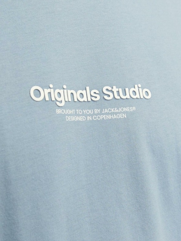 Jack & Jones Svetlomodré pánske tričko Jack & Jones Vesterbo