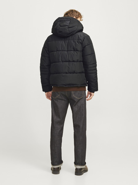 Jack & Jones Čierna pánska prešívaná bunda Jack & Jones Build