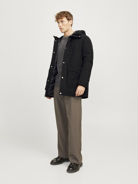 Jack & Jones Čierna pánska bunda Jack & Jones Trek