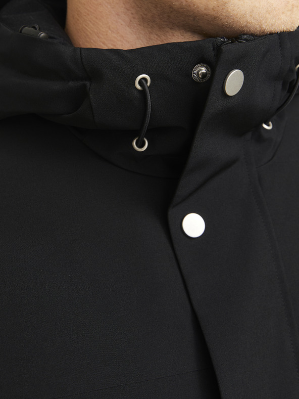 Jack & Jones Čierna pánska bunda Jack & Jones Trek