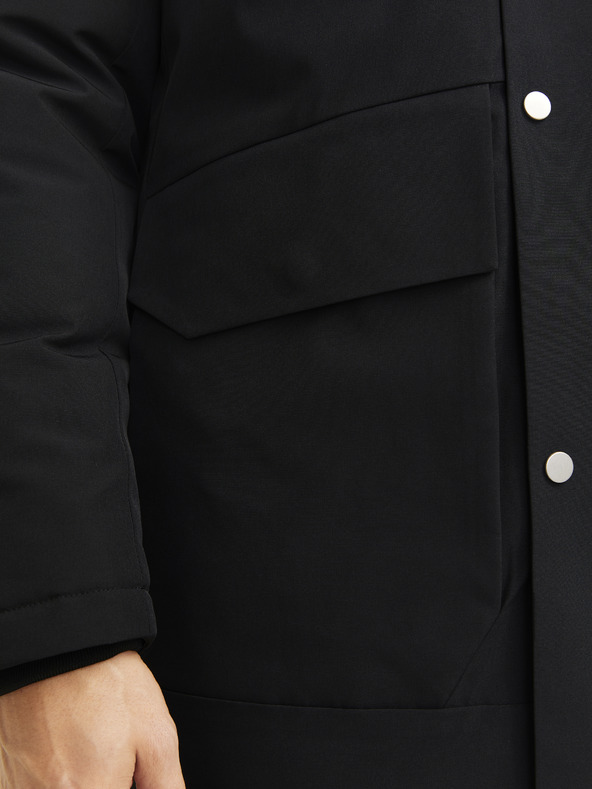 Jack & Jones Čierna pánska bunda Jack & Jones Trek