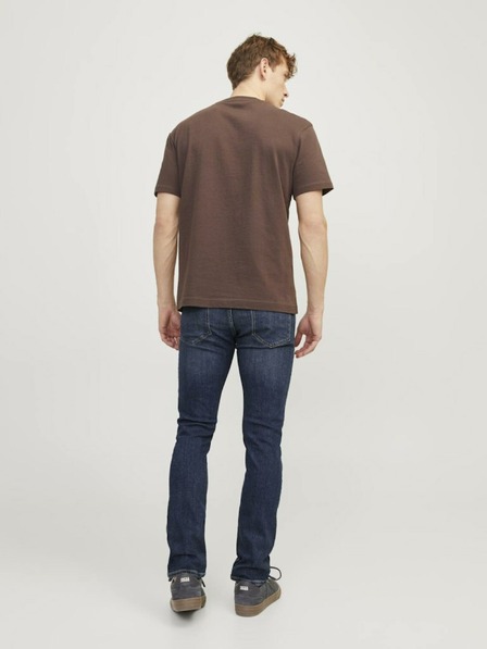 Jack & Jones Tmavomodré pánske džínsy úzkeho strihu Jack & Jones Glenn