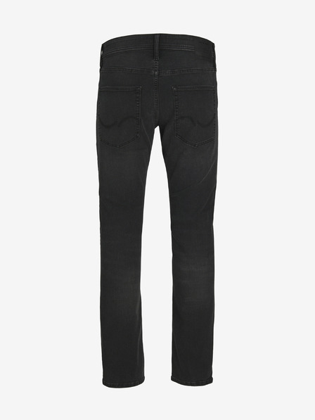 Jack & Jones Čierne pánske slim fit džínsy Jack & Jones Glenn